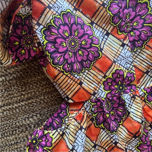 NWOT AUTUMN ADEIGBO Chioma Floral Tropical Print Handkerchief Hem Dress Size 4 - Picture 6 of 15